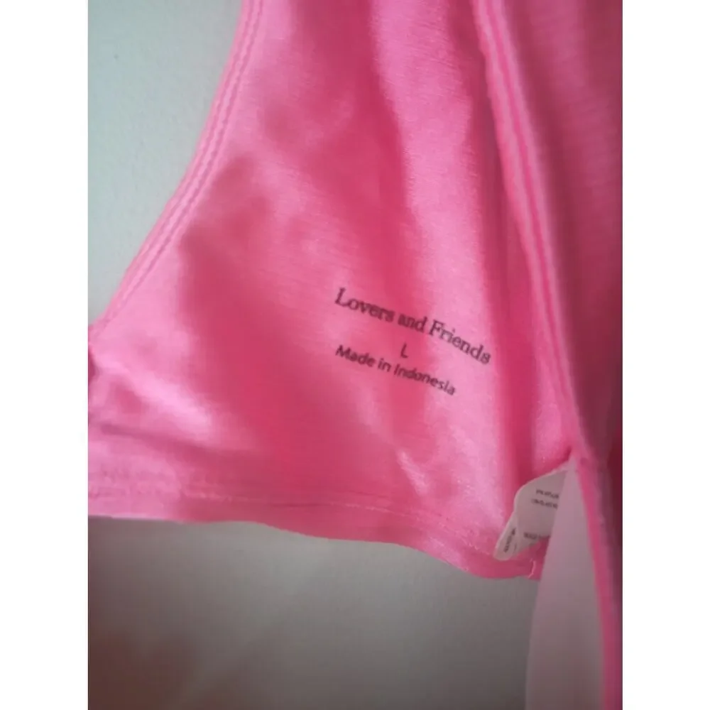Lovers and Friends Pink Bikini‎ Set Large Top High Waisted Bottoms Swim Beach